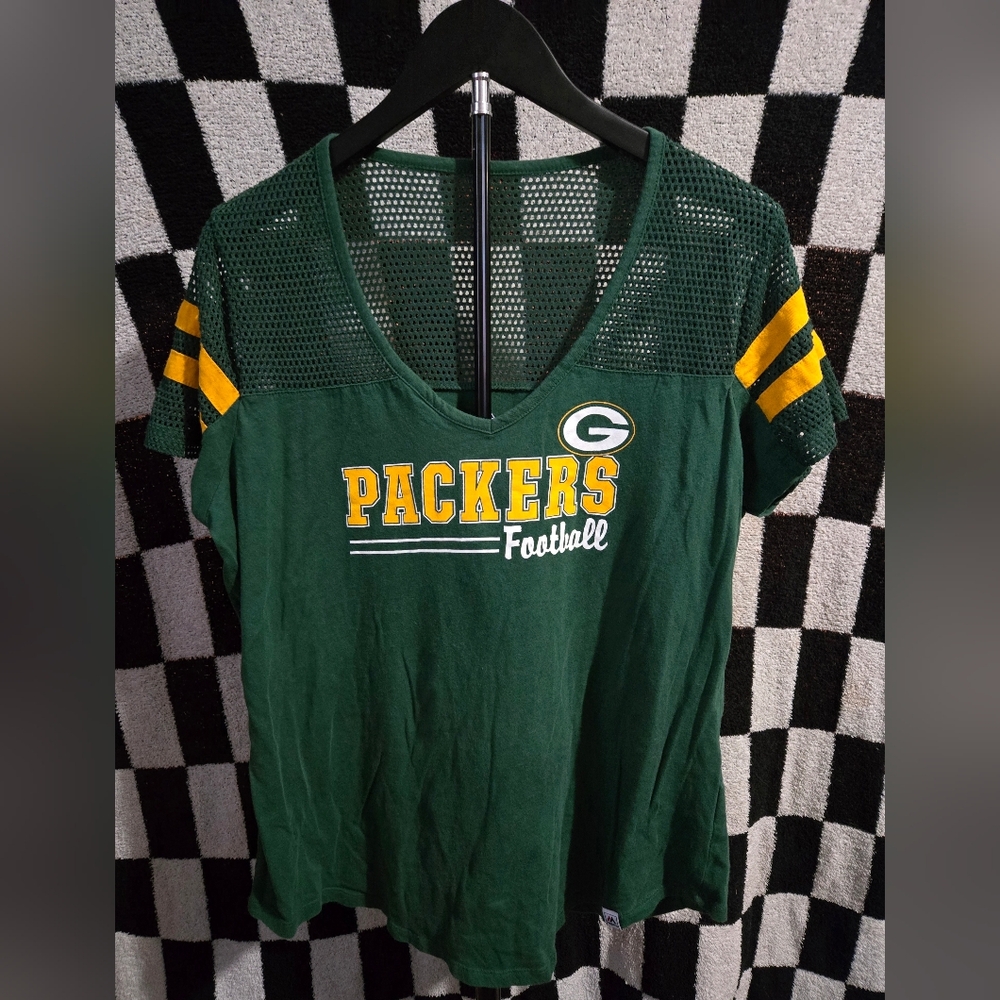 Green Bay Packers women's mesh Majestic shirt size XL